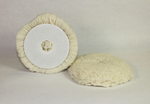 4" Velcro Wool Buffing Pad