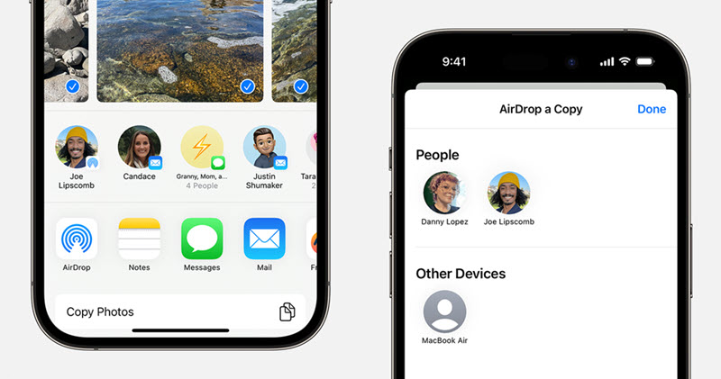 AirDrop Photos from iPhone to Mac