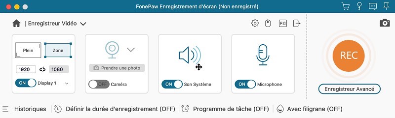 FonePaw Enregistreur d'écran