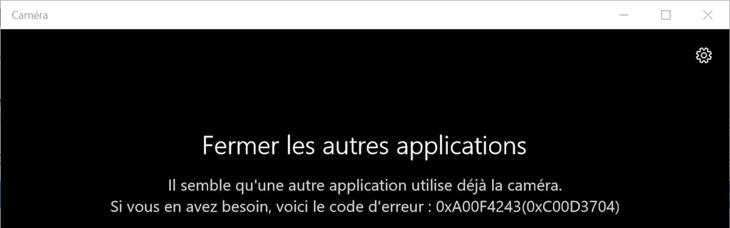 Résoudre le problème de la caméra Windows 10