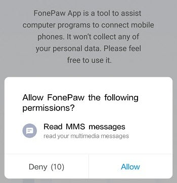 Allow FonePaw to Access SD Card