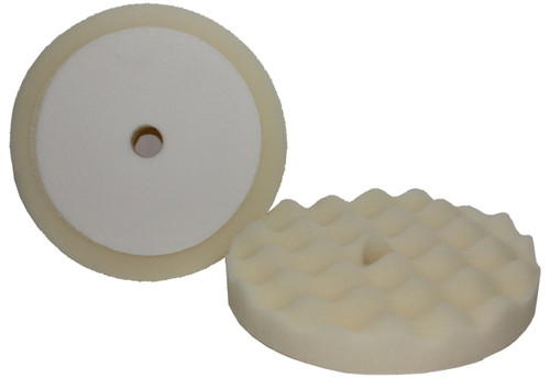 8" Heavy Cut White Foam Buffing Pads