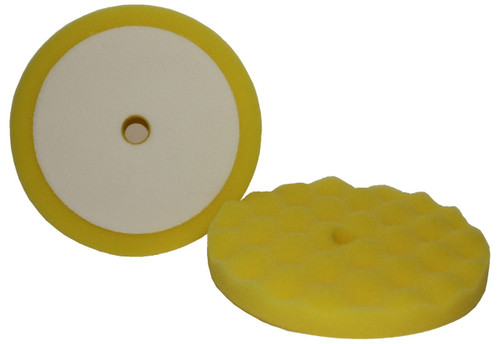8" Medium Cut Yellow Waffle Foam Pad 2 Pack