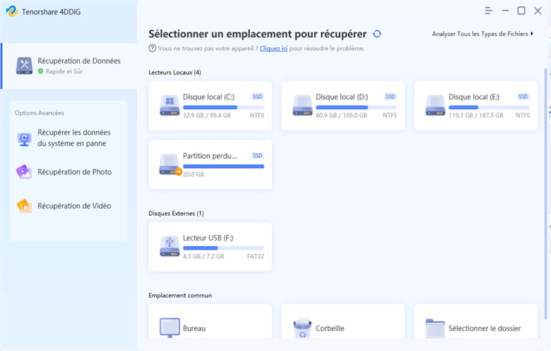 Tenorshare 4DDiG Récupération de Données