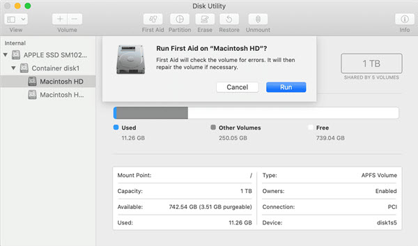 Mac Disk Utility First Aid