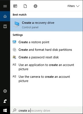 Create A Recovery Drive