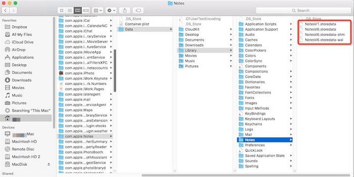 Recover Disappeared Notes on Mac from .storedata Files