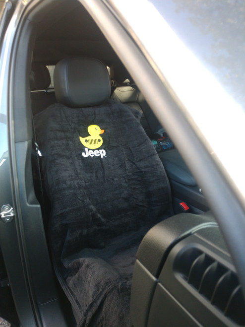 Jeep Duck Black Car Seat Cover Towel