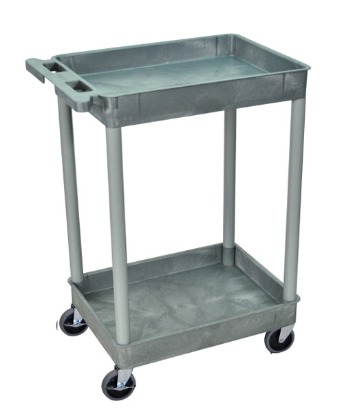 Gray Tub Cart 2 Shelves