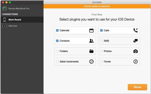 SyncMate Interface