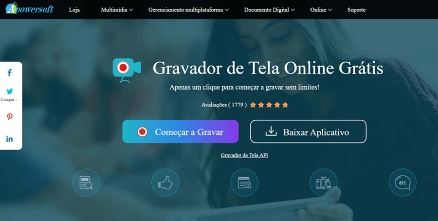 Gravador de tela sem marca d'água online