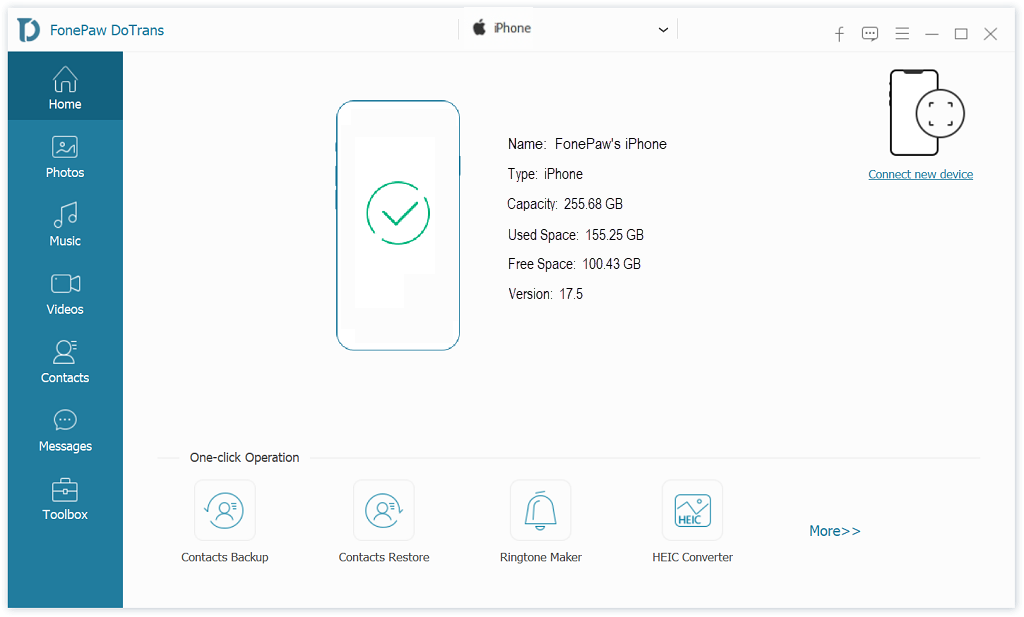 Connect iPhone to DoTrans