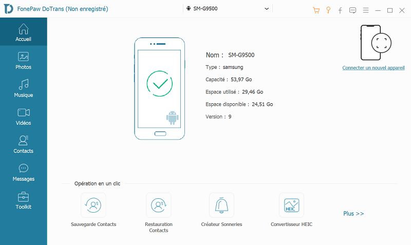 FonePaw DoTrans - transfert android