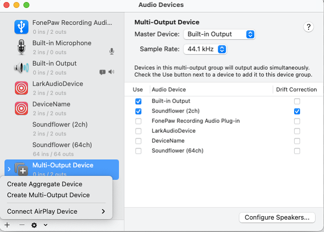 Create Multi-Output Device