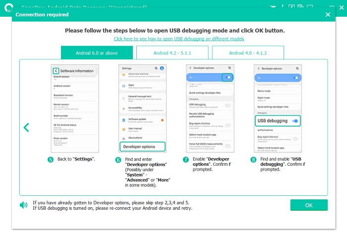 Enable USB Debugging