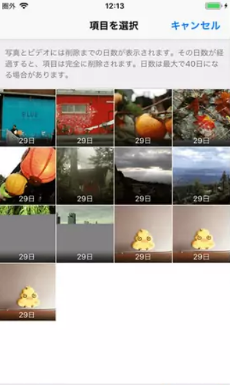 iPhone 最近削除した項目 写真