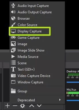 Display Capture OBS