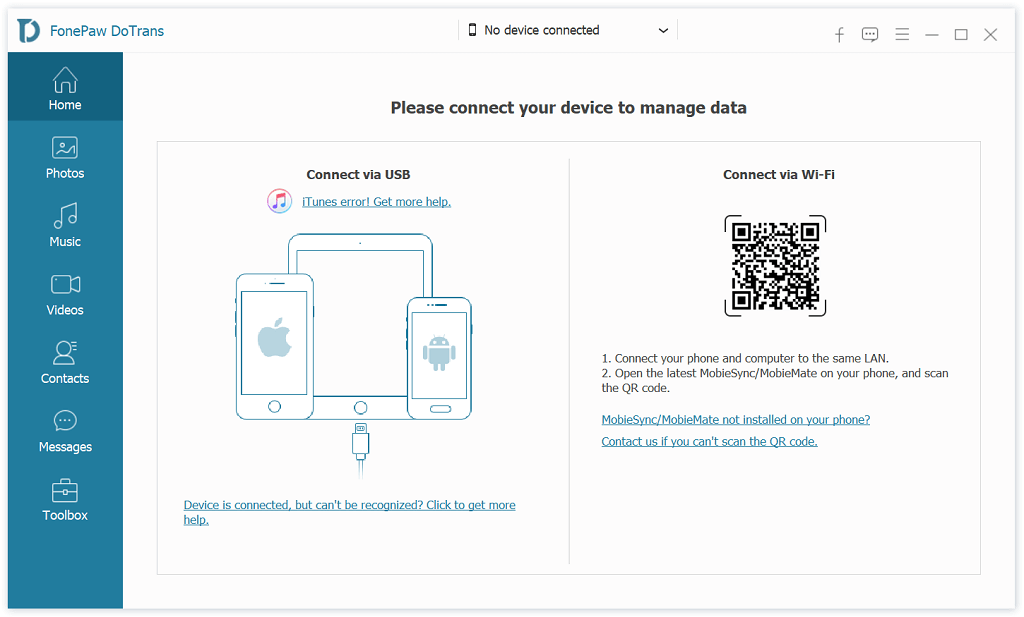 Connect Android Phones with USB