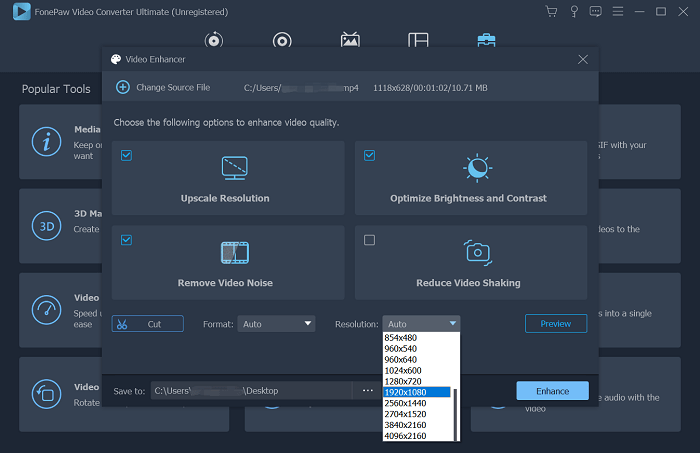 Upscale Video Resolution