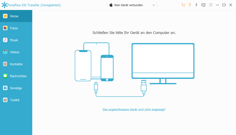 FonePaw iOS Transfer iPhone verbinden