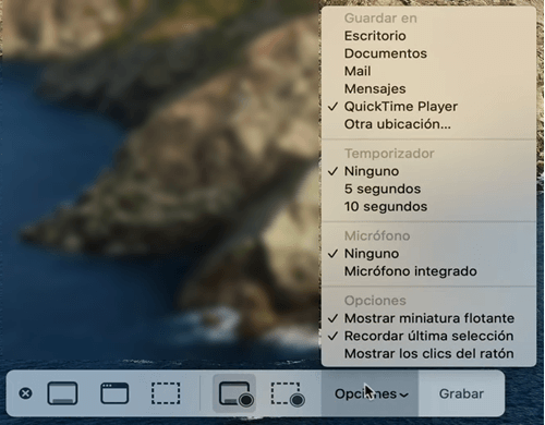 Grabar la pantalla en Mac con micrófono