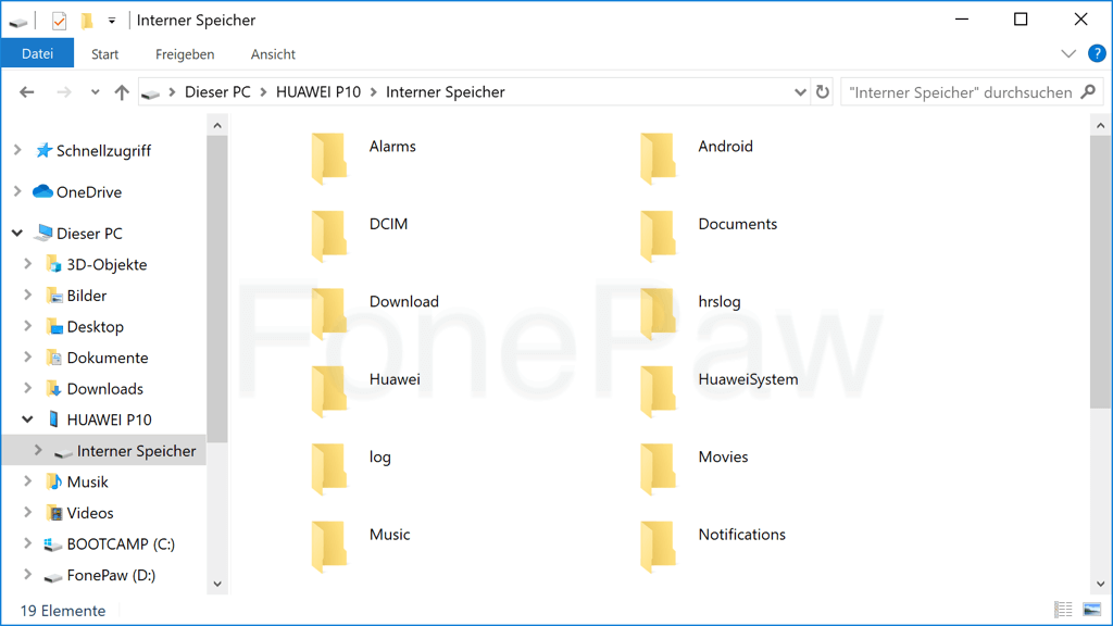 Huawei Fotos DCIM Ordner