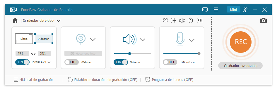 Establecer la configuración para grabar la pantalla de Windows 7/8