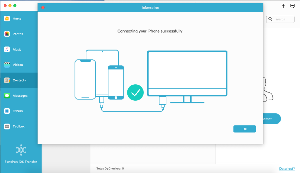 iPhone Connected to Mac