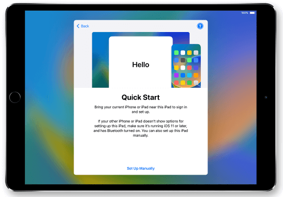 iPad Quick Start Page