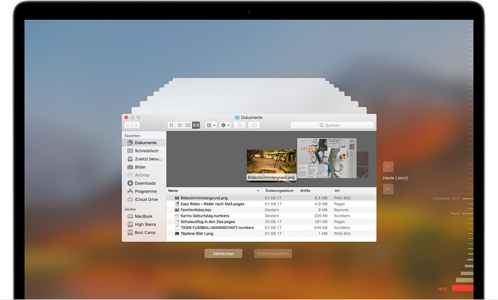 Mac Dateien durch Time Machine wiederherstellen