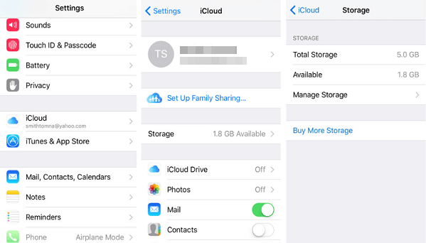 Manage iCloud Storage