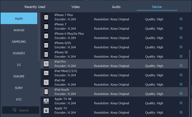 converter video para varios dispositivos