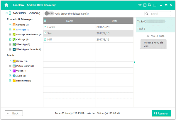 Recover Deleted Text Messages on Android