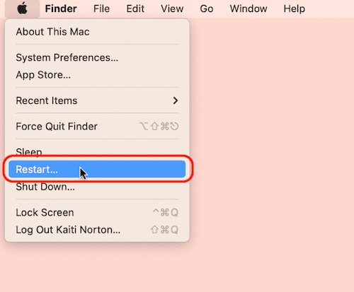 Restart Mac