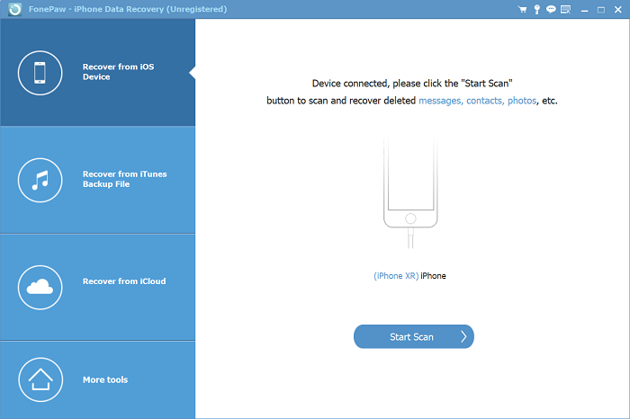 Connect with iPhone and Process iPhone Scanning