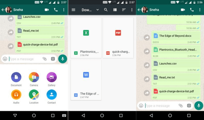 Send Files via Messaging Apps