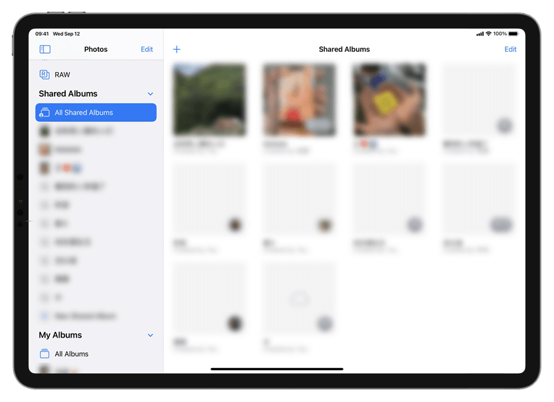Shared Albums on iPad