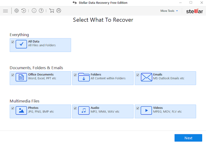 Stella Data Recovery Interface