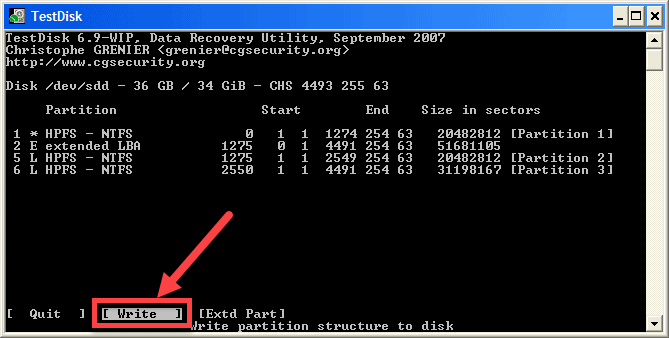 TestDisk Repair USB Drive