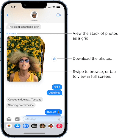 Transfer Photos from iPhone to iPhone in iMessage