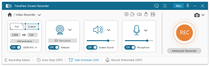 Customize Recording Settings