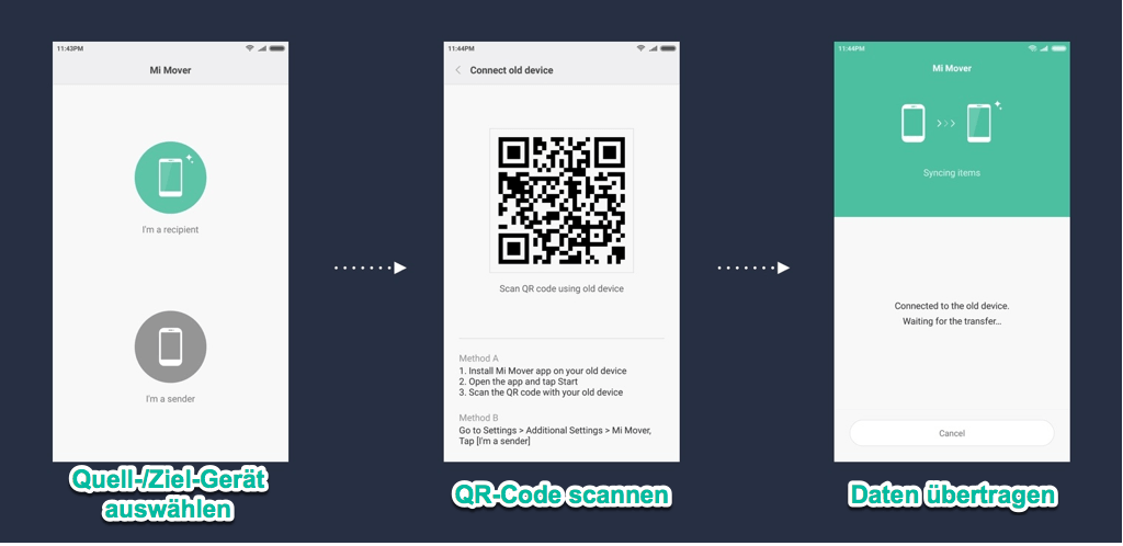 Samsung Daten auf Xiaomi übertragen Mi Mover